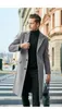 Men's Trench Coats Men's Coat British Long Sleeve Coat Fall/Winter Trend Fashion Woolen Coats Single Breasted Long Jackets Male Overcoat 230927