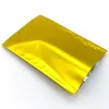 100Pcs/ Lot Golden Matte Heat Seal Aluminum Foil Tea Nut Candy Vacuum Bag Pouch Open Top Mylar For Party Package Pocket Free shipping