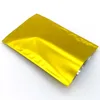 100pcs/ partia Złote Matowe Uszczelnienie cieplne aluminium folia herbata nakrętka cukierka torba próżniowa otwartą top mylar do pakietu imprezowego kieszonka darmowa wysyłka