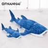 Pluche poppen 1pc 56cm cartoon simulatie blauwe haai knuffel gevuld zacht creatief dier walvis poppen kussen voor kinderen verjaardag gif 230927