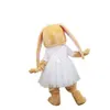 White Dress Easter Bunny Rabbit Mascot Costume Adult Size Cartoon Anime theme character Carnival Unisex Dress Christmas Fancy Performance Party Dress