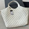 2023-Tote Bag Gaby Large Capacity Shopping Bags Suede Leather Handbag Purse Women Shoulder Quilted Beach Bag Fashion Letter Inside Zip Pocket