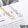 Hanger Kettingen Mode Hart Ketting Voor Vrouwen Paar Liefhebbers Gouden Roestvrij Stalen Ketting Chocker Vrouwelijke Hanger Kettingen Leuke Zirc Dh831