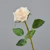 Vendas quentes seda artificial europeia pequena única rosa fábrica atacado flor rosa