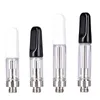 2024 Ceramic Coil Atomizers vape Cartridges 0.5ml 1.0ml Capacity White Black Colors 510 Thread Clear Glass Tank Carts Empty Vape Stainless Steel Vaper Free Shipping