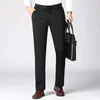 Mäns kostymer Great Elasticity Suit Pants Stretchy Business For Men High midja Drawstring Pockets Staka benbyxor bekväma