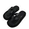 Hausschuhe schwarz/weiß gemischte Farbe dicker Boden Flip-Flops Damen berühmtes Design Clip-Toe-Hausschuhe Damen Plateau Jandal Slides Strandschuhe 230926