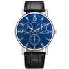 Three Eyes Flat Watch Quartz Classic Fashion Mens Na ręce