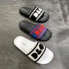 Borracha beachwear impressão plana p conforto luxo chinelo mulher sandálias de borracha verão piscina carta designer homem slides com saco de poeira sapatos