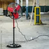 Hyper Tough HT 30 Inch Commercial Industrial High Velocity Stand Fan Red Black 3 Different Speed Settings Height Adjustable