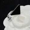 Anello in argento con stilista Anello con stampa di lettere di marca per Lady Donna Uomo P Anelli a triangolo classici Amanti Regalo Fidanzamento Gioielli firmati