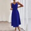 Casual Jurken Vrouwen V-hals Jarretel Slanke Jurk Sexy Hoge Split Mid Lengte Swing Pleidooi Overgooiers Club Party Voor vrouwen Vestidos