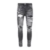 Jeans masculinos Comércio exterior Blue Blue Black Pants Motocicleta Lavagem de motociclistas para fazer os velhos Men Troushers Troushers Casual Runway Denim Tamanho 30-40