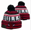 Berretti Bulls Toppa laterale della squadra di basket nordamericana Toppa invernale in lana sportiva Cappello lavorato a maglia Cappellini con teschio a11