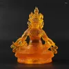 Dekorativa figurer Buddha Image of the God Wealth Harts Imitation Glass Tantric Tibetan Legend - Zangbala Water For