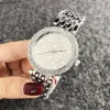 2023 أزياء العلامة التجارية Quartz Wrist Watches for Women Girl Flower Crystal Style Metal Steel Band Watches Hot Sale Lady Watch Dropshiping