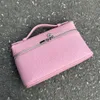 Designer kväll väska kosmetiska väskor gigi samma loros lp19 lunchlåda väska mångsidig stil en axel crossbody lychee mönster handhållen kvinnors väska makeup väska