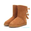 Designer -winter Bow Women Snow Boots Soft Sheepskin Keep Warm Boot With Card Dust Bag