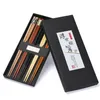 Chopsticks 5Pairs Japanese Wooden Sushi Sticks Noodles Chop Korean Tableware Kitchen Supplies Chinese2450