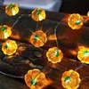 Autres fournitures de fête d'événement 15m 10Led Halloween Light String Pumpkin Skull Eye Balls Ghost Festival Lantern Trick or Treat Happy Day Decor 230921