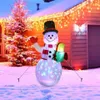 Party Decoration 1 5m Uppblåsbar snögubbe Glödande Merry Christmas Outdoor Led Light Up Giant Year 2022258H