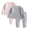 Kläder sätter nyfödda flickor kläder Autumn Winter Children's Warm Sticke Sweaters Suits Infant Boys Ropa de Bebe 230927