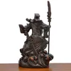 Obiekty dekoracyjne figurki imitacja drewniana Statua Guan Gongresin Technology Modern Art SculpturegoD of War Guan Yuhome Dekoracja God Of Wealth Statue 230926