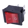 Torebki biżuterii 5 x czerwone oświetlone światło ON/OFF DPST Rocker Switch 16A/250V 20A/125V AC