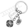 Porte-clés porte-clés clés de voiture portefeuille chaînes échelle pompier porte-clés petit ami hommes femmes alliage cadeaux homme
