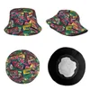 Berets Retro Cassette Tape Bucket Hat Summer Beach Hatwear Merchandise Music Fishing Fisherman Hats For Outdoor Sport Unisex Ispoti