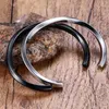 Bangle unisex vintage prezenty dla kobiet mężczyzn tytanowe stal nierdzewna skręcona design bransoletki biżuteria otwarte mankiet mankiet