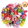 Nœuds colorés pour vêtements de petit chien, nœuds pour cheveux de chiot, décoration de poils de petit chien, bandes en caoutchouc, fournisseur de fleurs pour animaux de compagnie