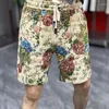 Pantaloncini da uomo Motivo floreale vintage Stampa floreale casual estiva da uomo per abiti da club sociale Spiaggia di marca