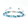Bijoux d'été nouveau Design à la mode, mélange de couleurs entières, perles carrées en cristal de Jade de 6mm, macramé, bracelets de tressage bon marché, 274U