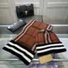 Autumn and Winter Luxury Sports Style Designer Beanie Hat Women's Bonnet Stripe Date Holiday Scarf Set