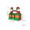 Envoltura de regalo 4 unids / lote Santa Claus Elk Box Navidad Navidad Candy Chocolate Cajas de papel Año Favores Festival Suministros Decoración para el hogar