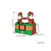 Cadeau cadeau 4pcs / lot Santa Claus Elk Box Noël Navidad Bonbons Chocolat Papier Boîtes Année Faveurs Festival Fournitures Décor À La Maison