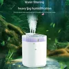 1pc 101.44oz Potable USB Air Humidifier-Quiet Ultrasonic Mist, Colorful Light, Water Filtration, Timing Function, Perfect For Home And Office And Car