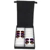 Glasses display case 16 pairs Storage box with foldable lid for sunglasses glasses box Black white209z