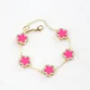 CDD Bracciale con diamanti Fritillaria Plum Blossom Nuovo braccialetto a doppia faccia multicolore con erba a quattro foglie Fonte popolare transfrontaliera amazzonica