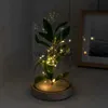 グローライトインドアテーブルレッドLEDクローシェフェイクグリーン植物と天然木材基地Plantas UV LEDネイルランプ植物アクセサリーe LED Grogin lig yq230926 yq230926