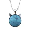 Pendentif Colliers Collier de cristal vintage Forme de tête de chat Cadeau de graduation de pierres précieuses naturelles pour les amis et les amoureux Drop Deliv Dhgarden Dhq8C