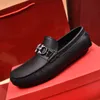 Marca de lujo Fre Mocasines para hombre Vestido Italia Zapatos de cuero real Zapatos Gommino Tamaño 38-46