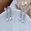 22091701 Diamondbox -Jewelry Earrings Ears Studs Grey Pearl Sterling 925 Silver Rhinestone Zirconia 9 mm Akoyaラウンドペンダントチャーム339f