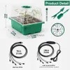 Grow Lights 5 PCS Fröstartfack Växt växer ljus med 12 ventilerade hål per bricka justerbar fuktighet Phytolamp för inomhusfröspirande YQ230927