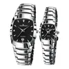 Relógios de pulso Sdotter moda homens mulheres relógios casal itens para amantes de aço inoxidável quartzo data relógio casual estilo de negócios seu dela