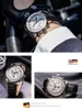 Horloges Zeppelin Airship-serie Modieus multifunctioneel timing-top lederen zakenkwartshorloge met drie ogen voor heren