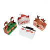 Cadeau cadeau 4pcs / lot Santa Claus Elk Box Noël Navidad Bonbons Chocolat Papier Boîtes Année Faveurs Festival Fournitures Décor À La Maison