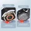 Mudar para ultra 360 capa completa para apple watch 45mm 44mm protetor de tela de vidro temperado para iwatch series9 8 7 6 se 5