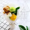 Guirnaldas de flores decorativas, caja de regalo de oso seco con jabón de flores rosas, suministros festivos para fiestas de cumpleaños, hogar y jardín, 1341S